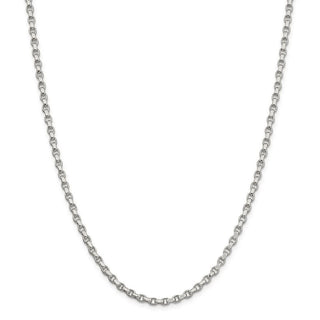16" Sterling Silver 3.5mm Diamond-cut Rolo Chain Necklace