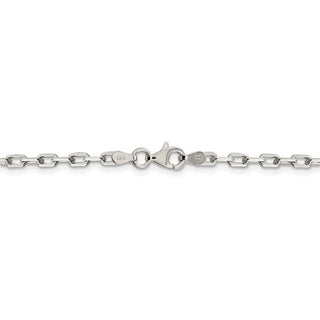 30" Sterling Silver 2.75mm Elongated Open Link Chain Necklace