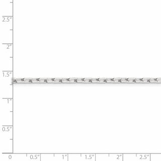 36" Sterling Silver 2.75mm Elongated Open Link Chain Necklace