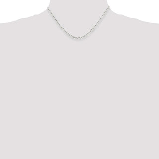 16" Sterling Silver 2.75mm Elongated Open Link Chain Necklace
