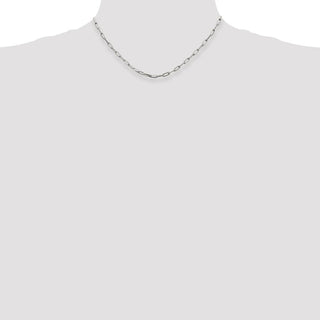16" Sterling Silver 3.25mm Elongated Open Link Chain Necklace