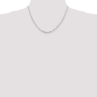 18" Sterling Silver 3.25mm Elongated Open Link Chain Necklace