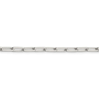 8" Sterling Silver 4.25mm Elongated Open Link Chain Bracelet
