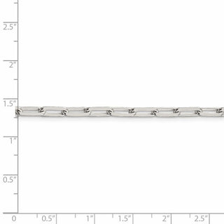 8" Sterling Silver 4.25mm Elongated Open Link Chain Bracelet