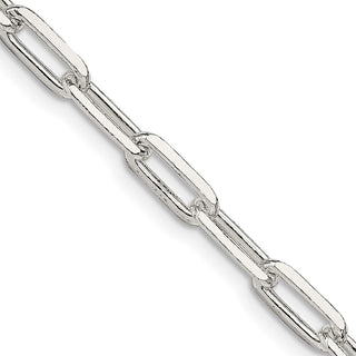 30" Sterling Silver 4.25mm Elongated Open Link Chain Necklace
