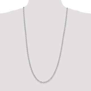 30" Sterling Silver 4.55mm Fancy Patterned Rolo Chain Necklace