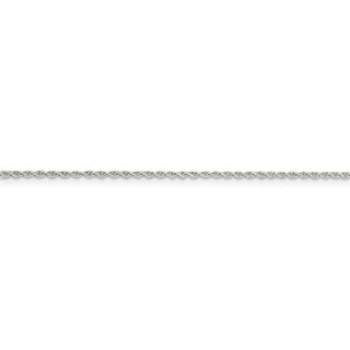 22" Rhodium-plated Sterling Silver 1.3mm Loose Rope Chain Necklace