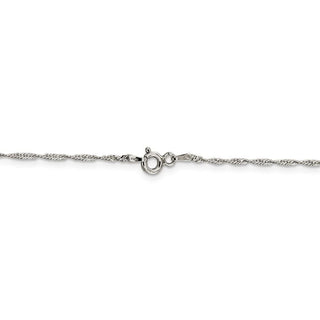 30" Sterling Silver 1.4mm Singapore Chain Necklace