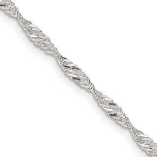 26" Sterling Silver 2.25mm Singapore Chain Necklace