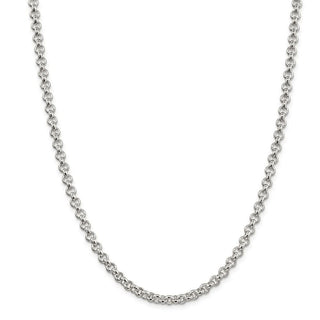 24" Sterling Silver 5mm Rolo Chain Necklace