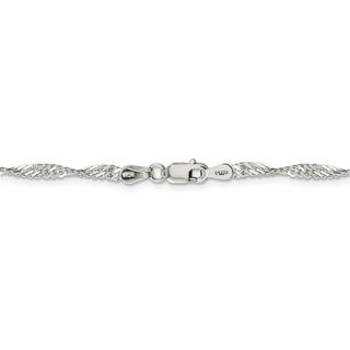 7" Sterling Silver 3mm Singapore Chain Bracelet