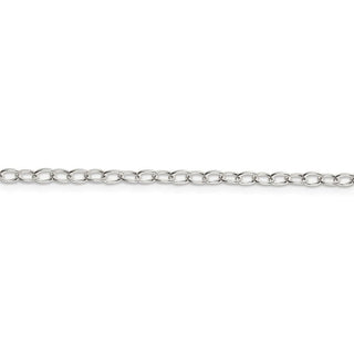 30" Sterling Silver 3.4mm Oval Cable Chain Necklace
