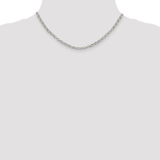16" Sterling Silver 4mm Rolo Chain Necklace