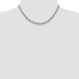16" Sterling Silver 6.75mm Rolo Chain Necklace