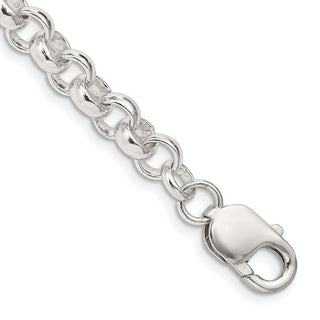 7" Sterling Silver 6.75mm Rolo Chain Bracelet