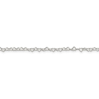 24" Sterling Silver 3.5mm Fancy Heart Link Chain Necklace