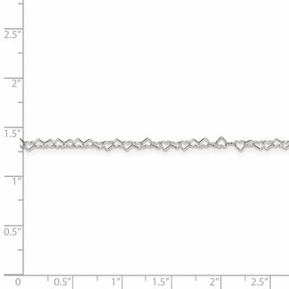 24" Sterling Silver 3.5mm Fancy Heart Link Chain Necklace