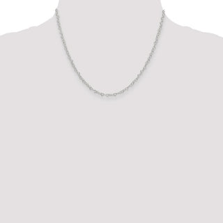 18" Sterling Silver 3.5mm Fancy Heart Link Chain Necklace