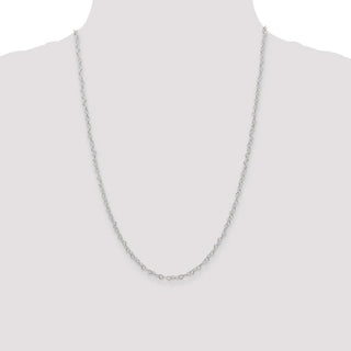 24" Sterling Silver 3.5mm Fancy Heart Link Chain Necklace