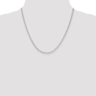 20" Sterling Silver 3.5mm Fancy Cable Chain Necklace