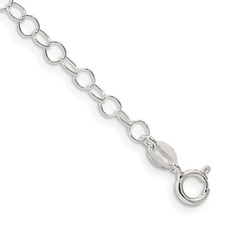 7" Sterling Silver 3.5mm Fancy Cable Chain Bracelet