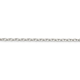 14" Sterling Silver 2.5mm Oval Fancy Rolo Chain Necklace