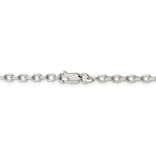20" Sterling Silver 3.2mm Oval Fancy Rolo Chain Necklace