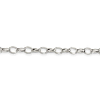 16" Sterling Silver 5mm Fancy Rolo Chain Necklace