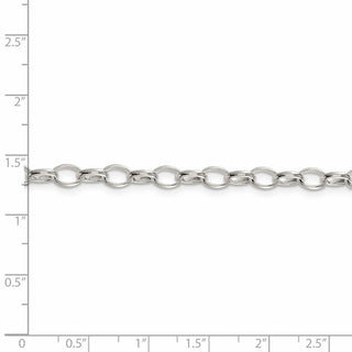 16" Sterling Silver 5mm Fancy Rolo Chain Necklace