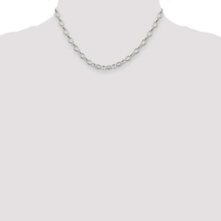16" Sterling Silver 5mm Fancy Rolo Chain Necklace