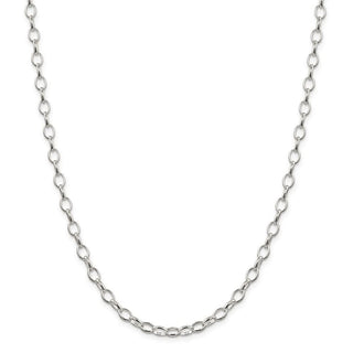 16" Sterling Silver 5mm Fancy Rolo Chain Necklace
