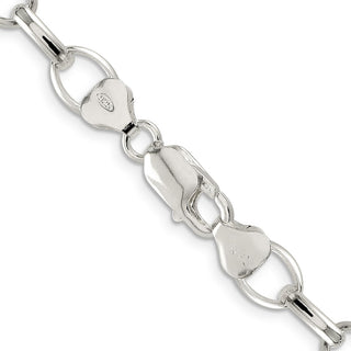 16" Sterling Silver 8mm Fancy Rolo Chain Necklace
