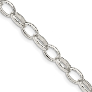 16" Sterling Silver 8mm Fancy Rolo Chain Necklace