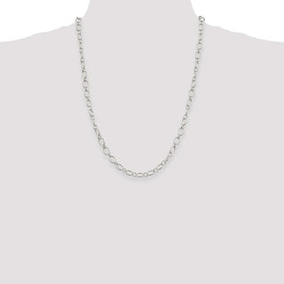 24" Sterling Silver 6.1mm Fancy Patterned Rolo Chain Necklace