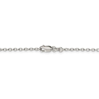 26" Sterling Silver 2.25mm Oval Cable Chain Necklace