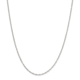 30" Sterling Silver 2.25mm Oval Cable Chain Necklace