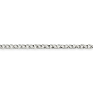 30" Sterling Silver 3.75mm Oval Cable Chain Necklace