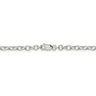 30" Sterling Silver 3.75mm Oval Cable Chain Necklace