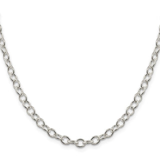24" Sterling Silver 5.3mm Oval Cable Chain Necklace