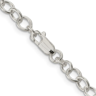 24" Sterling Silver 5.3mm Oval Cable Chain Necklace