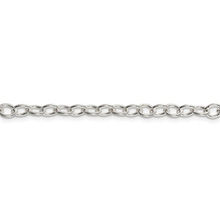 30" Sterling Silver 5.3mm Oval Cable Chain Necklace