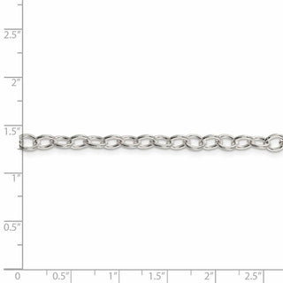 30" Sterling Silver 5.3mm Oval Cable Chain Necklace