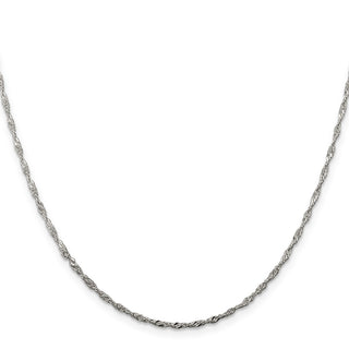 24" Sterling Silver 1.75mm Singapore Chain Necklace