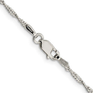 24" Sterling Silver 1.75mm Singapore Chain Necklace