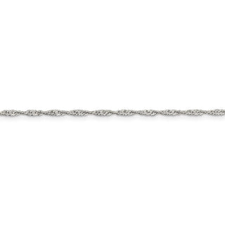 9" Sterling Silver 1.75mm Singapore Chain Anklet
