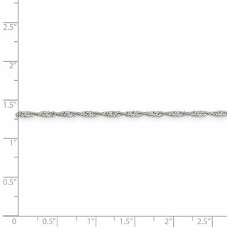 9" Sterling Silver 1.75mm Singapore Chain Anklet
