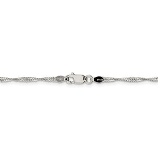 30" Sterling Silver 2mm Singapore Chain Necklace