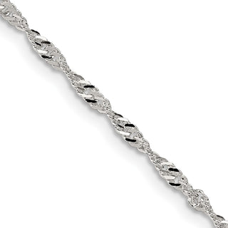 26" Sterling Silver 2mm Singapore Chain Necklace