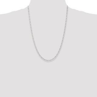 24" Sterling Silver 2.25mm Figaro Chain Necklace