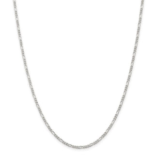 24" Sterling Silver 2.25mm Figaro Chain Necklace